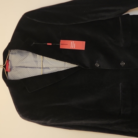 Alfani Men's Slim Fit Solid Velvet Blazer Red Size 40